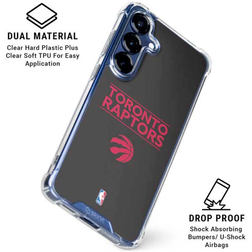 NBA Toronto Raptors Standard - Black Galaxy S25 Clear Case